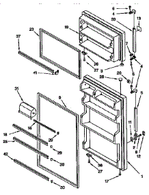 Door parts for Kenmore Refrigerator 106.9658111 (1069658111, 106 9658111) from AppliancePartsPros.com