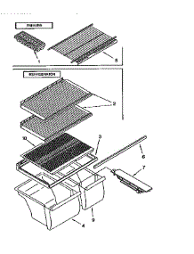 Shelf Parts parts for Kenmore Refrigerator 106.9658112 (1069658112, 106 9658112) from AppliancePartsPros.com