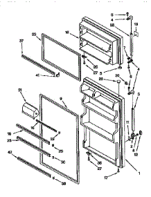 Door parts for Kenmore Refrigerator 106.9658113 (1069658113, 106 9658113) from AppliancePartsPros.com