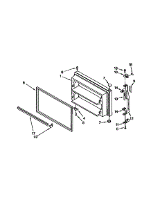 Freezer Door parts for Kenmore Refrigerator 106.9658221 (1069658221, 106 9658221) from AppliancePartsPros.com