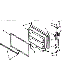 Freezer Door parts for Kenmore Refrigerator 106.9658280 (1069658280, 106 9658280) from AppliancePartsPros.com