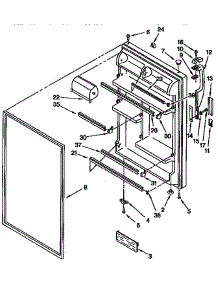 Refrigerator Door parts for Kenmore Refrigerator 106.9658280 (1069658280, 106 9658280) from AppliancePartsPros.com