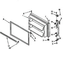 Freezer Door parts for Kenmore Refrigerator 106.9658283 (1069658283, 106 9658283) from AppliancePartsPros.com