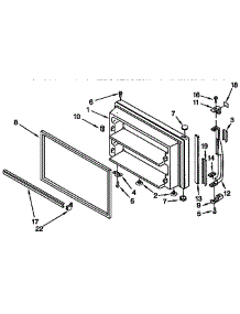 Freezer Door parts for Kenmore Refrigerator 106.9658620 (1069658620, 106 9658620) from AppliancePartsPros.com
