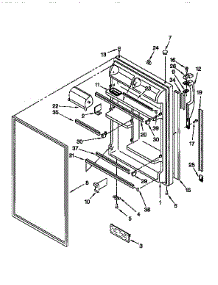Refrigerator Door parts for Kenmore Refrigerator 106.9658625 (1069658625, 106 9658625) from AppliancePartsPros.com