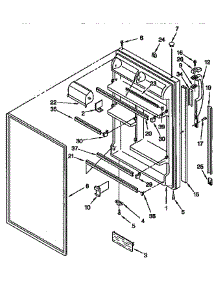 Refrigerator Door parts for Kenmore Refrigerator 106.9658680 (1069658680, 106 9658680) from AppliancePartsPros.com