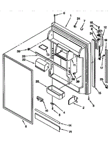 Refrigerator Door parts for Kenmore Refrigerator 106.9659710 (1069659710, 106 9659710) from AppliancePartsPros.com