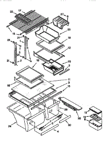 Shelf parts for Kenmore Refrigerator 106.9659755 (1069659755, 106 9659755) from AppliancePartsPros.com