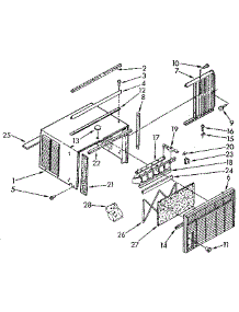 Cabinet parts for Kenmore Air Conditioner 106.9700530 (1069700530, 106 9700530) from AppliancePartsPros.com