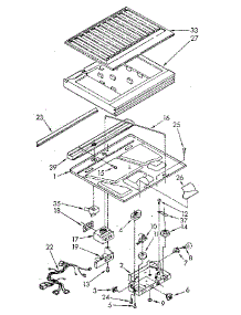 Compartment Separator parts for Kenmore Refrigerator 106.9700581 (1069700581, 106 9700581) from AppliancePartsPros.com