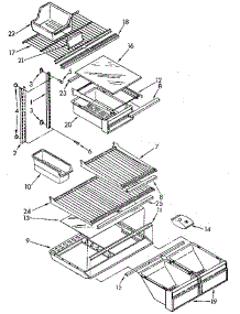 Shelf parts for Kenmore Refrigerator 106.9700581 (1069700581, 106 9700581) from AppliancePartsPros.com