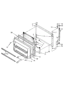 Freezer Door parts for Kenmore Refrigerator 106.9700581 (1069700581, 106 9700581) from AppliancePartsPros.com