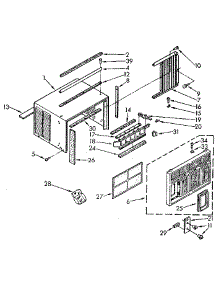 Cabinet parts for Kenmore Air Conditioner 106.9700780 (1069700780, 106 9700780) from AppliancePartsPros.com