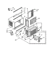 Cabinet parts for Kenmore Air Conditioner 106.9700871 (1069700871, 106 9700871) from AppliancePartsPros.com