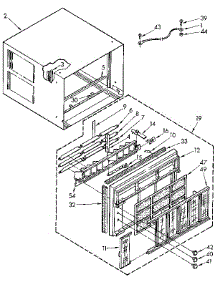Cabinet parts for Kenmore Air Conditioner 106.9702991 (1069702991, 106 9702991) from AppliancePartsPros.com