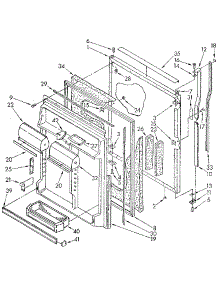 Refrigerator Door parts for Kenmore Refrigerator 106.9705662 (1069705662, 106 9705662) from AppliancePartsPros.com
