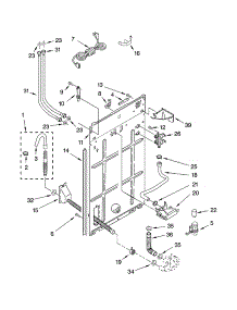 Rear Panel Parts parts for Kenmore Washer 110.26632502 (11026632502, 110 26632502) from AppliancePartsPros.com
