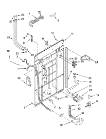 Rear Panel Parts parts for Kenmore Washer 110.26632503 (11026632503, 110 26632503) from AppliancePartsPros.com