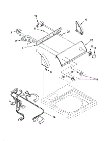 Control Panel Parts parts for Kenmore Washer 110.26642500 (11026642500, 110 26642500) from AppliancePartsPros.com
