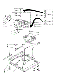 Machine Base Parts parts for Kenmore Washer 110.26642501 (11026642501, 110 26642501) from AppliancePartsPros.com