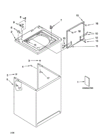 Top And Cabinet Parts parts for Kenmore Washer 110.26642503 (11026642503, 110 26642503) from AppliancePartsPros.com