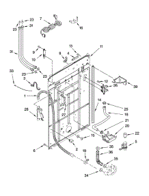 Rear Panel Parts parts for Kenmore Washer 110.26652501 (11026652501, 110 26652501) from AppliancePartsPros.com