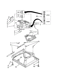 Machine Base parts for Kenmore Washer 110.26682503 (11026682503, 110 26682503) from AppliancePartsPros.com