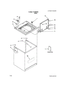 Top And Cabinet parts for Kenmore Washer 110.26682503 (11026682503, 110 26682503) from AppliancePartsPros.com