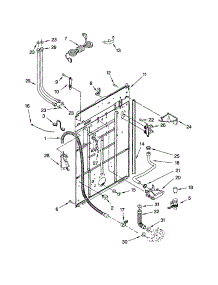 Rear Panel parts for Kenmore Washer 110.26682503 (11026682503, 110 26682503) from AppliancePartsPros.com