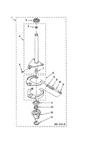 Brake And Drive Tube parts for Kenmore Washer 110.26692503 (11026692503, 110 26692503) from AppliancePartsPros.com