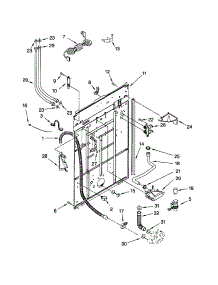 Rear Panel parts for Kenmore Washer 110.26692503 (11026692503, 110 26692503) from AppliancePartsPros.com