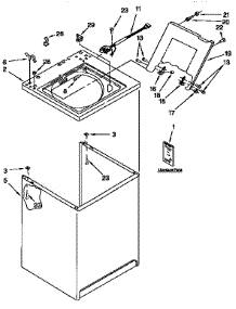 Top And Cabinet parts for Kenmore Washer 110.26702690 (11026702690, 110 26702690) from AppliancePartsPros.com