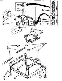 Machine Base parts for Kenmore Washer 110.26702690 (11026702690, 110 26702690) from AppliancePartsPros.com