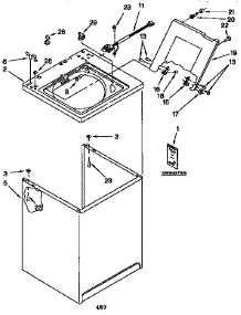 Top And Cabinet parts for Kenmore Washer 110.26702692 (11026702692, 110 26702692) from AppliancePartsPros.com