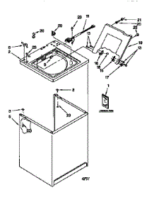 Top And Cabinet parts for Kenmore Washer 110.26702693 (11026702693, 110 26702693) from AppliancePartsPros.com