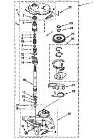 Gearcase parts for Kenmore Washer 110.26712690 (11026712690, 110 26712690) from AppliancePartsPros.com