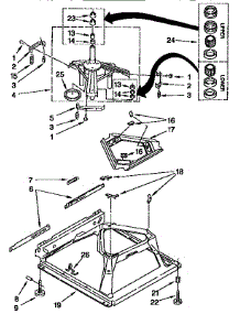 Machine Base parts for Kenmore Washer 110.26712690 (11026712690, 110 26712690) from AppliancePartsPros.com