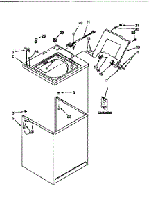 Top And Cabinet parts for Kenmore Washer 110.26712690 (11026712690, 110 26712690) from AppliancePartsPros.com