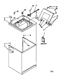 Top And Cabinet parts for Kenmore Washer 110.26712691 (11026712691, 110 26712691) from AppliancePartsPros.com