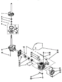 Motor And Pump parts for Kenmore Washer 110.26712691 (11026712691, 110 26712691) from AppliancePartsPros.com