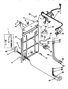Rear Panel parts for Kenmore Washer 110.26712691 (11026712691, 110 26712691) from AppliancePartsPros.com