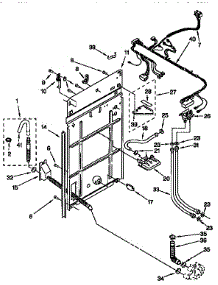 Rear Panel parts for Kenmore Washer 110.26712692 (11026712692, 110 26712692) from AppliancePartsPros.com