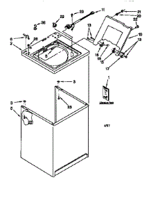 Top And Cabinet parts for Kenmore Washer 110.26722692 (11026722692, 110 26722692) from AppliancePartsPros.com