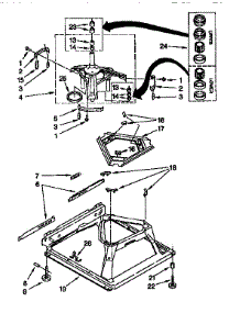 Machine Base parts for Kenmore Washer 110.26722693 (11026722693, 110 26722693) from AppliancePartsPros.com