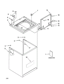 Top And Cabinet Parts parts for Kenmore Washer 110.26732503 (11026732503, 110 26732503) from AppliancePartsPros.com