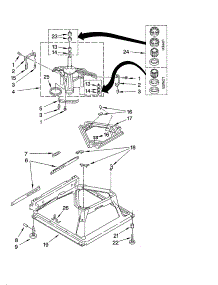 Machine Base Parts parts for Kenmore Washer 110.26742502 (11026742502, 110 26742502) from AppliancePartsPros.com