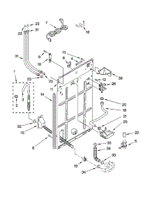 Rear Panel Parts parts for Kenmore Washer 110.26742502 (11026742502, 110 26742502) from AppliancePartsPros.com