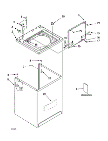 Top And Cabinet Parts parts for Kenmore Washer 110.26742502 (11026742502, 110 26742502) from AppliancePartsPros.com