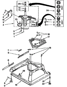 Machine Base parts for Kenmore Washer 110.26791690 (11026791690, 110 26791690) from AppliancePartsPros.com