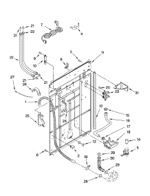 Rear Panel Parts parts for Kenmore Washer 110.28722700 (11028722700, 110 28722700) from AppliancePartsPros.com
